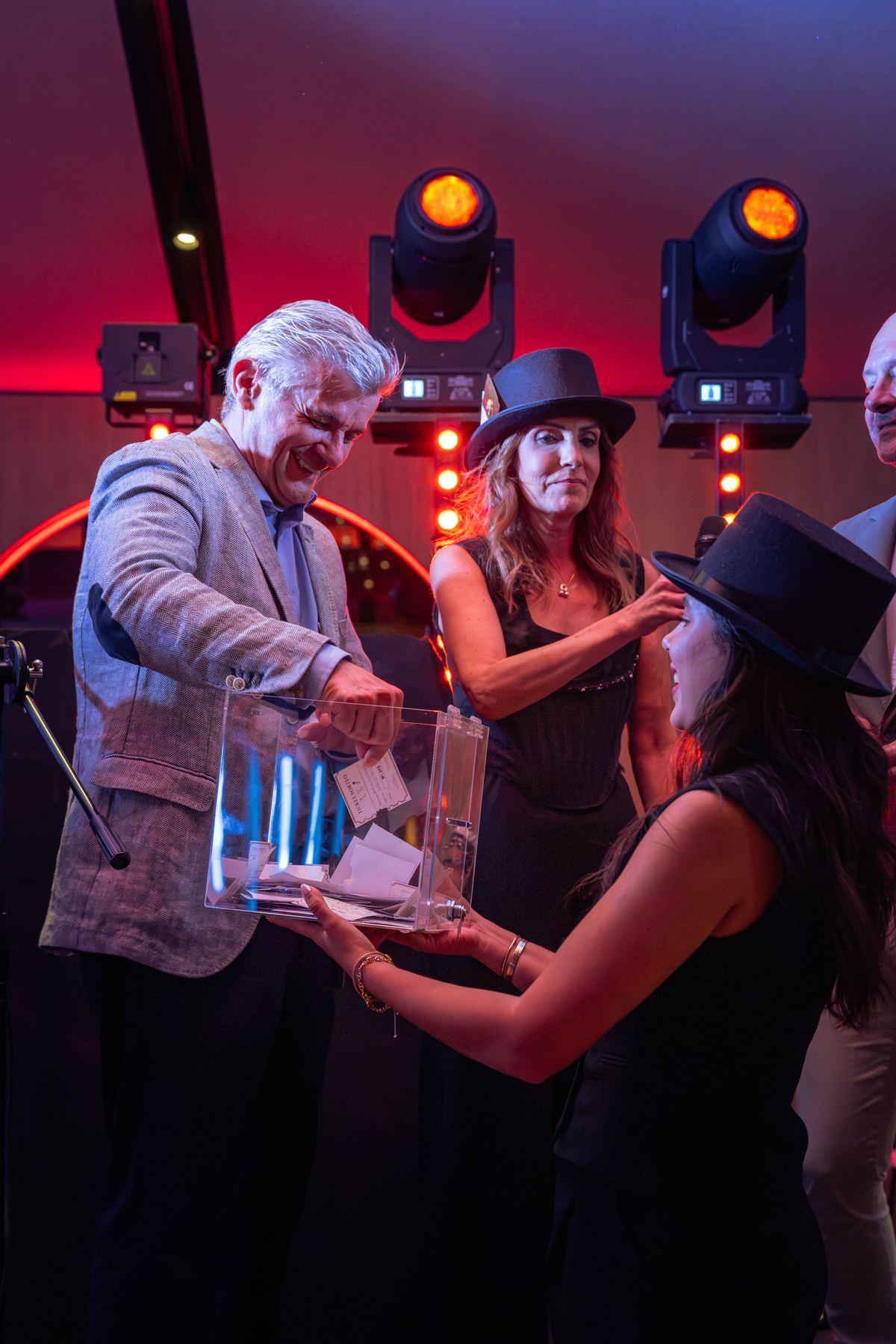 The final raffle on stage in The Meadow