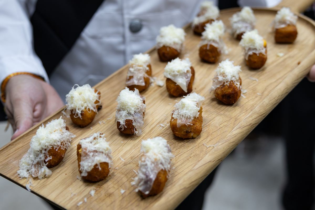 Freshly made croquettes in the kitchen