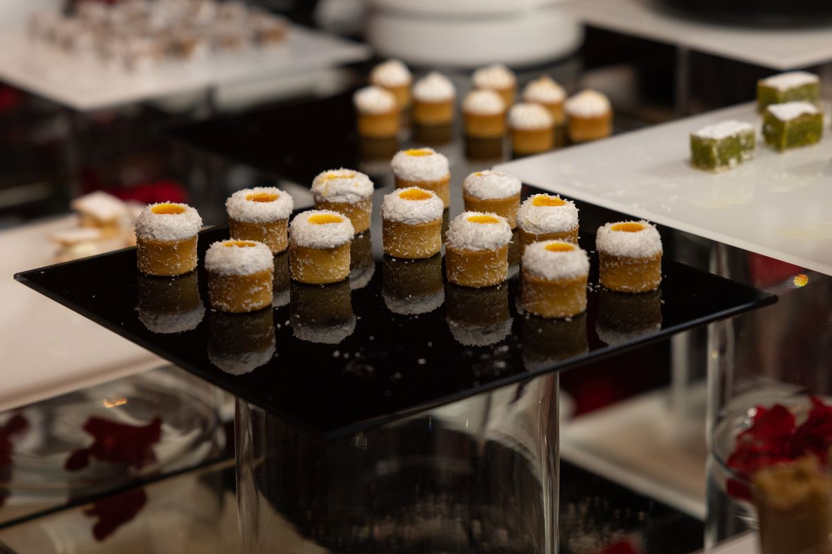 Petits fours on the dessert table